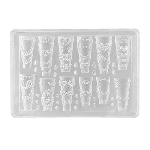 Nägelkunst Silikonform Für Handgefertigten Harzschmuck Mehrere Intelligente Designs Schimmelpilze Für Crafting Enthusiasten Creme Semine Silikonvorlage von Fluxioxtna