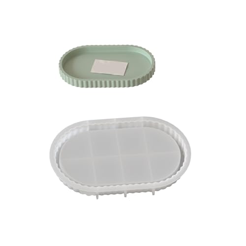 Ovale Platte Coasters Dekoration Form Praktische Epoxid Silikonplatte Zur Herstellung Einzigartiger Ovaler Tabletts Und Untersetzer Hausdekoration von Fluxioxtna