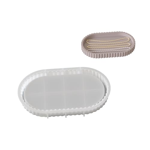 Ovale Platte Coasters Dekoration Form Praktische Epoxid Silikonplatte Zur Herstellung Einzigartiger Ovaler Tabletts Und Untersetzer Hausdekoration von Fluxioxtna