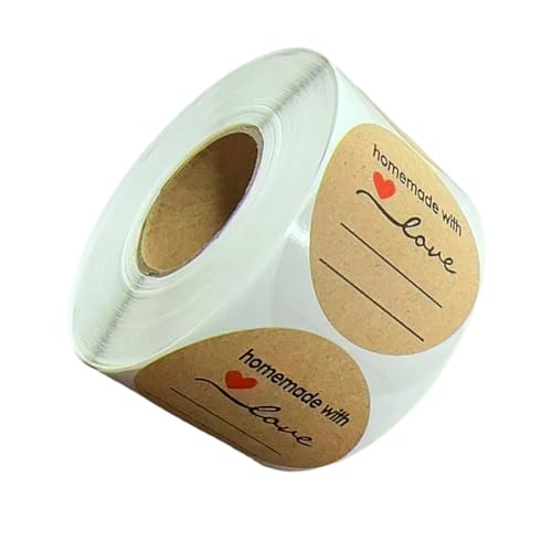 Packung Mit 500 Papierrund Klebstoff Etiketten Hausgemachter Liebes Textaufkleber Set Für Backgeschenk Home Dekore Und Verpackungsaufkleber Packung Mit 500 Papierrund Klebstoff Etiketten Hausgemachter Liebes Textaufkleber Set Für Backgeschenk Home Dekore Und Verpackungsaufkleber von Fluxioxtna