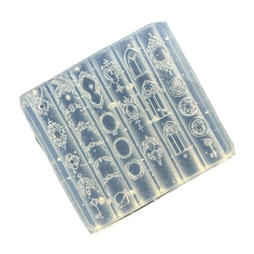 Vintage Silikonform Blumenreliefende Design Wiederverwendbar von Fluxioxtna