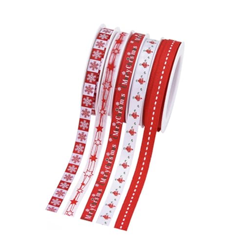 Weihnachtsfeierparty Ribbon Set 5.5yard Ribbon Roll Set Von 5 Für Handgefertigtes Projekt Weihnachtsfeier Ribbon von Fluxioxtna