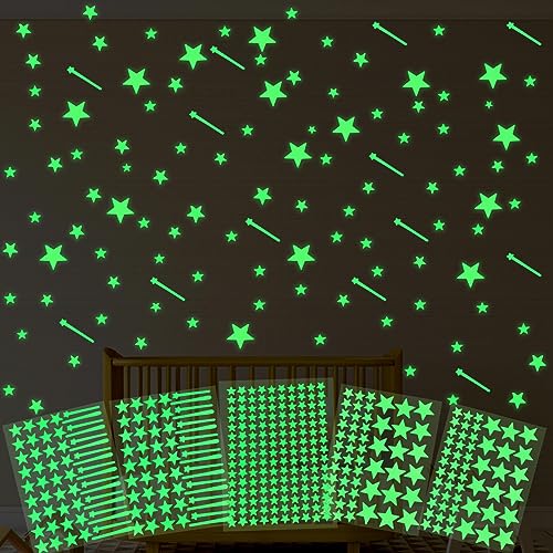 FlyWave Leuchtsterne, Hochwertige Leuchtsterne Selbstklebend 360 Stück, Verträumt Sterne Leuchten im Dunkeln, Leuchtsticker Geeignet für Kinderzimmer, Fensterdekoration von FlyWave
