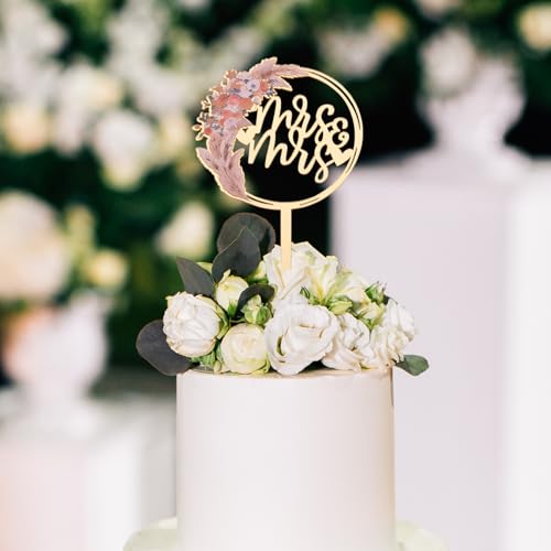 Herr und Frau Kuchen Topper Gold Hochzeit Verlobung Dekoration Braut & Bräutigam Zeichen (Stil 3) von Flycalf