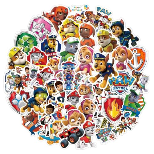 50 Stück Sticker Set,Aufkleber Kinder, Wasserfest Stickers für Mädchen Jungen Koffer Skateboard Laptop Kühlschrank Fahrräder DIY Graffiti Spielzeug Kindergeburtstag Party Deko (DOG) von Flyftrey