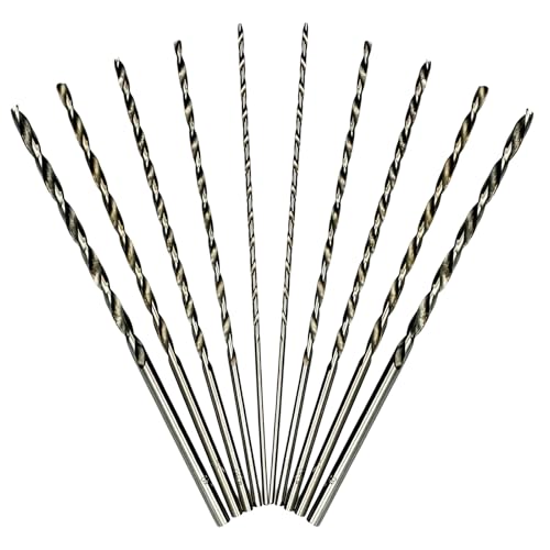 10 Stück Diamantspitze Spiralbohrer Set, Extra Lange HSS Holzbohrer Bohrer Set 2-5mm zum Bohren, Karbonstahl Bohrwerkzeuge für Perlen, Schnitzen,Glas,Metall,Muscheln,Jade,DIY-Holzbearbeitung,Gravieren 10 Stück Diamantspitze Spiralbohrer Set, Extra Lange HSS Holzbohrer Bohrer Set 2-5mm zum Bohren, Karbonstahl Bohrwerkzeuge für Perlen, Schnitzen,Glas,Metall,Muscheln,Jade,DIY-Holzbearbeitung,Gravieren von Flylin