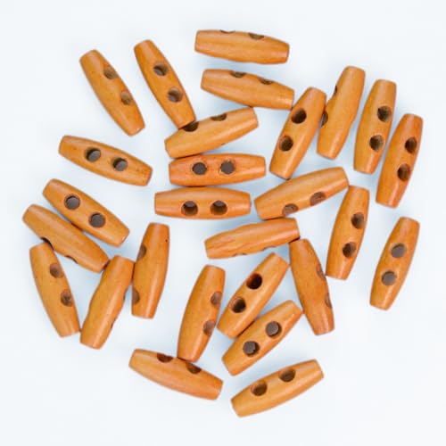 100 Stück Knebelknöpfe Holz Braun, 2 Löcher Knebelknöpfe aus echtem Oliven Holz Knebel Toggle oval Fertigung Holz Knöpfe, Mantellknöpfe Horn Toggle Nähen Knöpfe für Mantel Jacke Nähen Handwerk DIY 100 Stück Knebelknöpfe Holz Braun, 2 Löcher Knebelknöpfe aus echtem Oliven Holz Knebel Toggle oval Fertigung Holz Knöpfe, Mantellknöpfe Horn Toggle Nähen Knöpfe für Mantel Jacke Nähen Handwerk DIY von Flylin