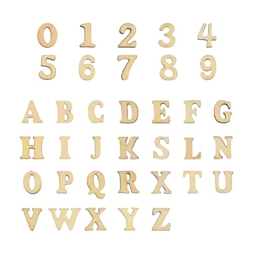 200 Stück Kleine Holzbuchstaben und Holzzahlen, 15MM Buchstaben und Zahlen aus Holz zum Basteln und Bemalen, Unbearbeitete Holz Craft Sperrholz Deko für DIY Kunsthandwerk Hochzeit Festival Party 200 Stück Kleine Holzbuchstaben und Holzzahlen, 15MM Buchstaben und Zahlen aus Holz zum Basteln und Bemalen, Unbearbeitete Holz Craft Sperrholz Deko für DIY Kunsthandwerk Hochzeit Festival Party von Flylin