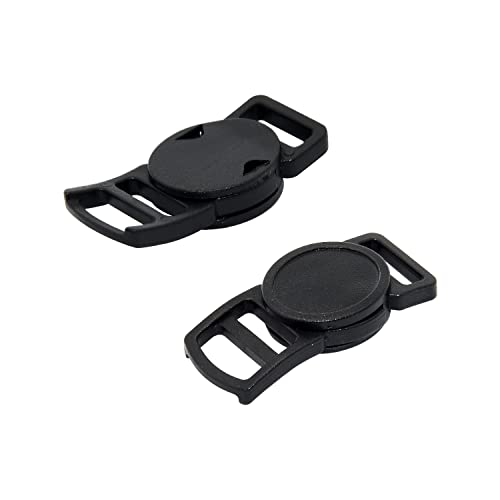 Flyshop 10 Stück 10 mm verstellbare seitliche Kunststoffschnallenclips, Mini-Kunststoffschnallen für Riemen, Rucksackschnalle Ersatzclips, Clip-Befestigungen für Hunde- oder Katzenhalsbänder, Schwarz von Flyshop