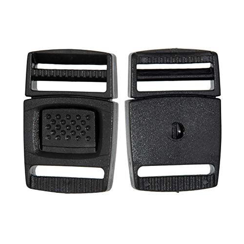 flyshop 1 (25 mm) schwarz Center Release Kunststoff 5 x für Rucksack Schnalle Gurtband Umreifung von Flyshop