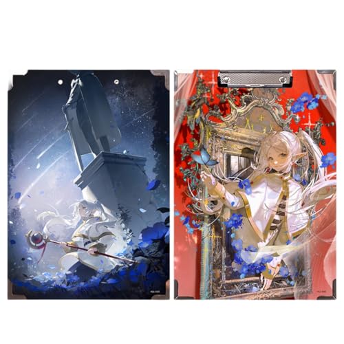 Flyshun Anime Frieren Figuren wasserfeste Holz-Ordner – 30 x 21 cm (A4), für Schule & Büro (Frieren 1) von Flyshun