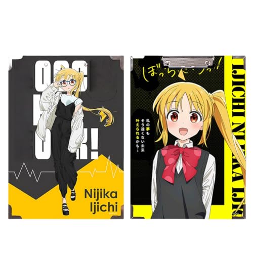 Flyshun Anime Ijichi Nijika Figuren wasserfeste Holz-Ordner – 30 x 21 cm (A4), für Schule & Büro (Ijichi Nijika 1) von Flyshun