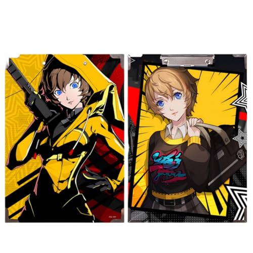 Flyshun Anime Joker Figuren wasserfeste Holz-Ordner – 30 x 21 cm (A4), für Schule & Büro (Arai Motoha) von Flyshun