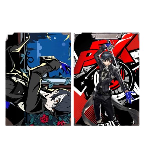 Flyshun Anime Joker Figuren wasserfeste Holz-Ordner – 30 x 21 cm (A4), für Schule & Büro (Shiratori Seiji) von Flyshun