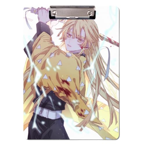 Flyshun Anime Kamado Nezuko Figuren PP Kunststoff-Ordner – 30 x 21 cm (A4), für Schule & Büro (Agatsuma Zenitsu) von Flyshun