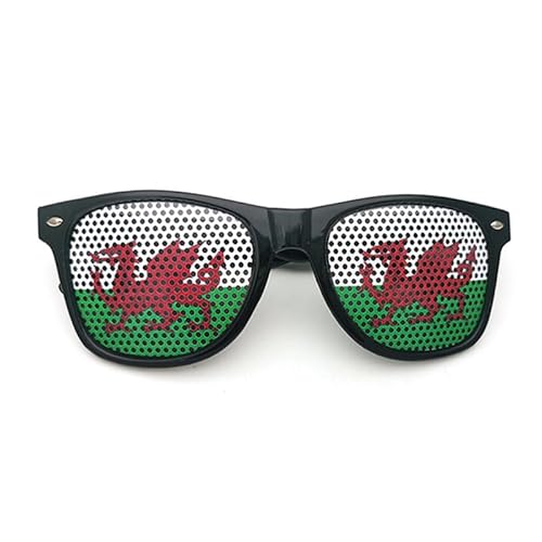 Fmarche Sonnenbrille Flagge Land ein Paar Brille Gitter Löcher Brille Halter Dekoration Zubehör Foto Brille Party Sport Fußball (Wales Fmarche Sonnenbrille Flagge Land ein Paar Brille Gitter Löcher Brille Halter Dekoration Zubehör Foto Brille Party Sport Fußball (Wales von Fmarche