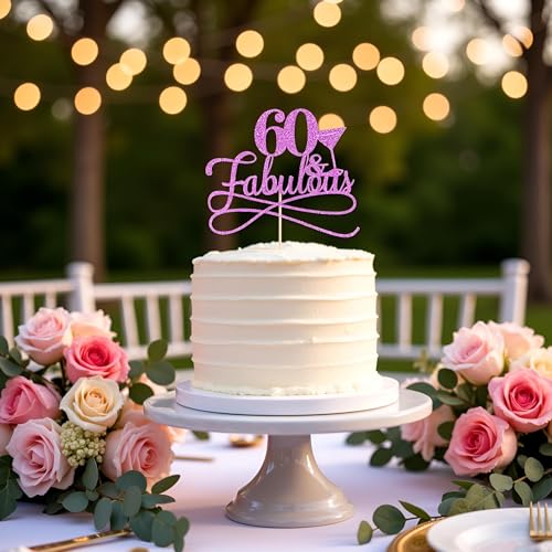 FmiyunEea 50 & Fabulous Cake Topper - 50. Geburtstag & Goldene Hochzeit Jubiläum Dekor (60) von FmiyunEea