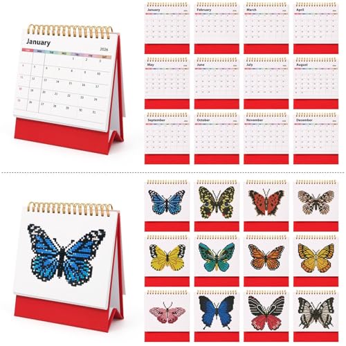 FmtwPhn Gem Art Kalender 2026 - Tischkalender 2026 Strassstein Malerei Kunst für Erwachsene - Monatlicher Planer Schreibtischdekoration für Anfänger Frauen Jugendliche Erwachsene Festtagsdekoration FmtwPhn Gem Art Kalender 2026 - Tischkalender 2026 Strassstein Malerei Kunst für Erwachsene - Monatlicher Planer Schreibtischdekoration für Anfänger Frauen Jugendliche Erwachsene Festtagsdekoration von FmtwPhn