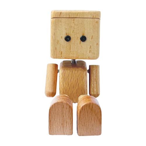 FmtwPhn Wackelnde Holzfigur, 6x3.7cm Wackelnder Holzmann, Schüttelnde Holzfigur, Automobil Dekofigur Armaturenbret, Auto Deko Innenraum Reise Zuhause Schreibtisch Dekoration von FmtwPhn