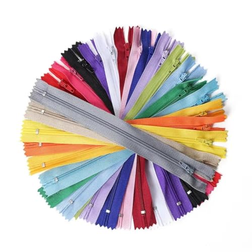 FmyZwh Nylonfaden, 40 Stück, 20 verschiedene Farben, 20 cm, mehrfarbige Bastelschnur zum Nähen, Sticken, DIY-Projekte, langlebig, starkes Einfädelzubehör (gemischte Farben, 20 cm) von FmyZwh
