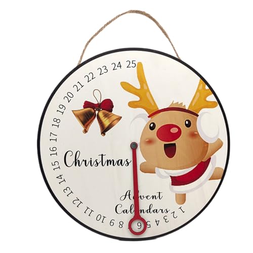 Advents -Countdown -Kalenderzeichen - 11,81 x 11,81 Zoll Holz Ornament Wall | Tragbare Urlaubszene Display Takt - für Studienraum - Schlafsaal rustikaler Winterpropie | Geschenk des Famili Advents -Countdown -Kalenderzeichen - 11,81 x 11,81 Zoll Holz Ornament Wall | Tragbare Urlaubszene Display Takt - für Studienraum - Schlafsaal rustikaler Winterpropie | Geschenk des Famili von Fmzrbnih