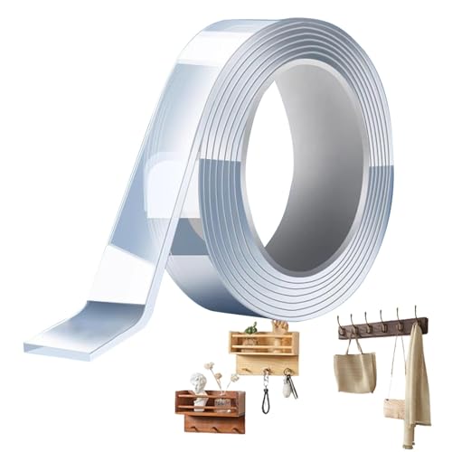 Doppelklebeband - Doppelseitiges Nano-Tape-Klebebanddoppelseitiges Klebeband | Robuste, transparente Kleberolle | Abnehmbares Montageband, wasserfest und schneidbar für Wände, Fliesen, Keramik Doppelklebeband - Doppelseitiges Nano-Tape-Klebebanddoppelseitiges Klebeband | Robuste, transparente Kleberolle | Abnehmbares Montageband, wasserfest und schneidbar für Wände, Fliesen, Keramik von Fmzrbnih