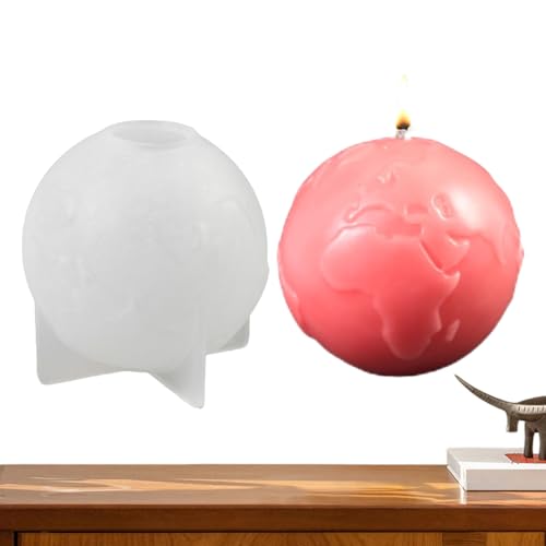 Erdkerzenform – Runde Planetenkugel-Gießform, Tragbare 3D-Silikonform | Hitzebeständige, Wiederverwendbare -Bastelform, Kerzenform In Kugelform Für Handgefertigte Seifen-, Harz- Und Gipsprojekte Erdkerzenform – Runde Planetenkugel-Gießform, Tragbare 3D-Silikonform | Hitzebeständige, Wiederverwendbare -Bastelform, Kerzenform In Kugelform Für Handgefertigte Seifen-, Harz- Und Gipsprojekte von Fmzrbnih