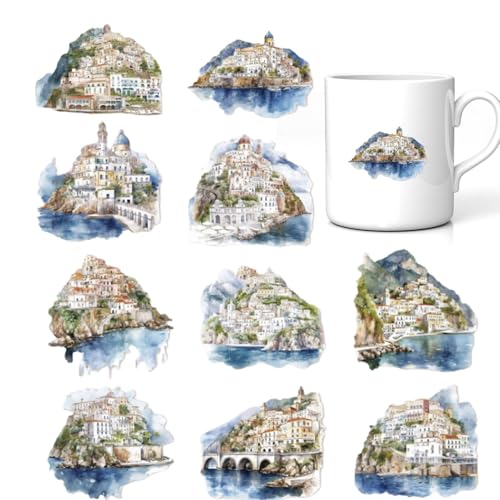 Journaling Stickers Aesthetic - Nature Landscape Design Sticker - Art Crafts Supplies, Selbstklebende Planer Dekoration, Multifunktionale ästhetische Aufkleber für Auto von Fmzrbnih