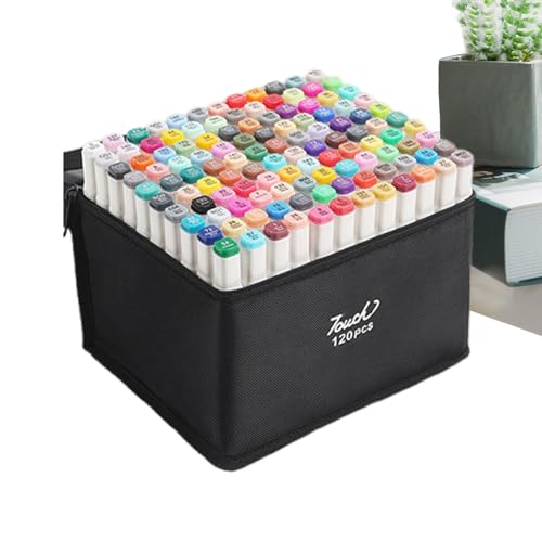 Marker -Set - Farbmarkierungen, Kreative Zeichnungsmittel | Fine Und Pinselspitze Kunstset, Osterkorb Giffts, Ungiftige Tintenmarker Für Kinder Teenager, Schulhausaufgaben Und Handwerks von Fmzrbnih