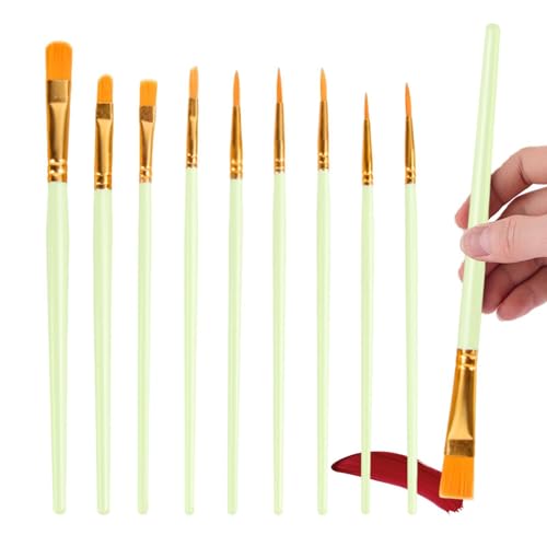 Ölfarbe Pinsel - 10pcs Aquarell -Künstler -Pinsel, Ölmalerei Pinsel | Glattes und Flexibles Acrylmalerei Pinsel -Pinsel, tragbares Malwerkzeug für Aquarell Acryl- und Ölmalerei Ölfarbe Pinsel - 10pcs Aquarell -Künstler -Pinsel, Ölmalerei Pinsel | Glattes und Flexibles Acrylmalerei Pinsel -Pinsel, tragbares Malwerkzeug für Aquarell Acryl- und Ölmalerei von Fmzrbnih