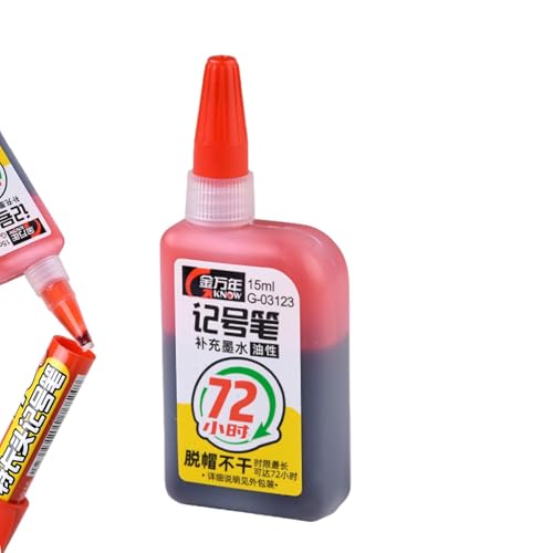 Permanent-Marker-Nachfülltinte – 72-Stunden-Marker-Nachfülltinte, Marker-Nachfüllset | Super Color Nachfülltinte, Permanentmarker-Tinte, Wasserfestes Bastelzubehör Für Die Holzbearbeitung, (Schwarz, B Permanent-Marker-Nachfülltinte – 72-Stunden-Marker-Nachfülltinte, Marker-Nachfüllset | Super Color Nachfülltinte, Permanentmarker-Tinte, Wasserfestes Bastelzubehör Für Die Holzbearbeitung, (Schwarz, B von Fmzrbnih