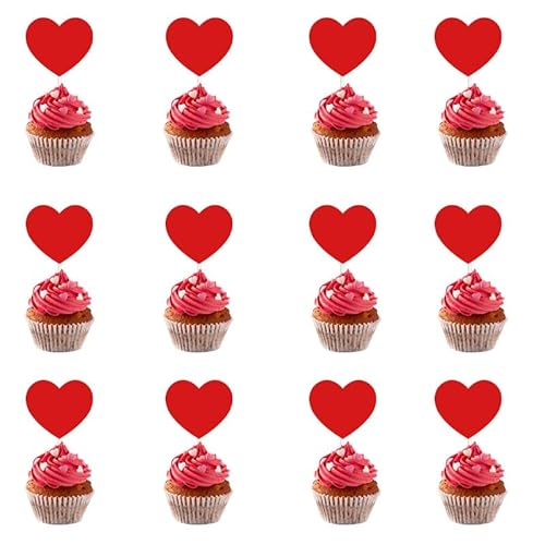 Fnaobai Cupcake-Topper zum Valentinstag, glitzernd, süßes Liebesherz, Kuss für Valentinstag, Thema, Hochzeit, Jahrestag, Kuchendekorationen für Partyzubehör Fnaobai Cupcake-Topper zum Valentinstag, glitzernd, süßes Liebesherz, Kuss für Valentinstag, Thema, Hochzeit, Jahrestag, Kuchendekorationen für Partyzubehör von Fnaobai