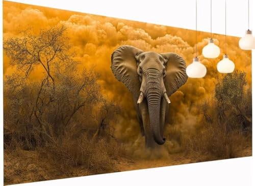 Diamond Painting XXL 70x140 cm, Diamant Painting Bilder Tier DIY Elefant Diamond-Painting Erwachsene, 5D Mosaik Bastelset Erwachsene Runden Full Drill Stickerei Arts Craft für Home Wand Decor S2-1236 Diamond Painting XXL 70x140 cm, Diamant Painting Bilder Tier DIY Elefant Diamond-Painting Erwachsene, 5D Mosaik Bastelset Erwachsene Runden Full Drill Stickerei Arts Craft für Home Wand Decor S2-1236 von Fneuexng