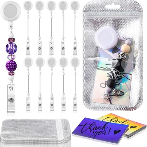 Fnfhsa 10 Sets mit Perlen-Set, Einziehbarer Clip-Halter zum Auffädeln Von Perlen für Schmuck, DIY, Geschenkbasteln, B Fnfhsa 10 Sets mit Perlen-Set, Einziehbarer Clip-Halter zum Auffädeln Von Perlen für Schmuck, DIY, Geschenkbasteln, B von Fnfhsa