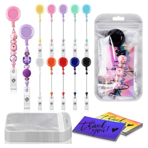 Fnfhsa 10 Sets mit Perlen-Set, Einziehbarer Clip-Halter zum Auffädeln Von Perlen für Schmuck, DIY, Geschenkbasteln, C Fnfhsa 10 Sets mit Perlen-Set, Einziehbarer Clip-Halter zum Auffädeln Von Perlen für Schmuck, DIY, Geschenkbasteln, C von Fnfhsa