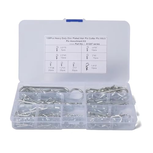 Fnfhsa 125 Stück Federsplinte Typ R M1 M1.2 M1.5 M1.8 M2 M2.5 M2.8 M3.5 Auto Hochleistungs-Split-Klemme Haarspange Anhängerkupplung Traktor Fnfhsa 125 Stück Federsplinte Typ R M1 M1.2 M1.5 M1.8 M2 M2.5 M2.8 M3.5 Auto Hochleistungs-Split-Klemme Haarspange Anhängerkupplung Traktor von Fnfhsa