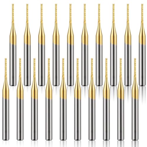 Fnfhsa 20 Stück 1/8 1 mm Schaftfräser Titanbeschichtung Hartmetall-Gravierfräser CNC-Fräser für Leiterplattenmaschinen Fnfhsa 20 Stück 1/8 1 mm Schaftfräser Titanbeschichtung Hartmetall-Gravierfräser CNC-Fräser für Leiterplattenmaschinen von Fnfhsa