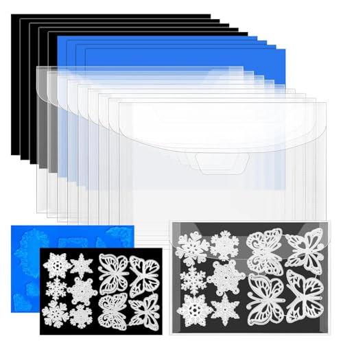 Fnfhsa 48 Stück Doppelseitige Aufbewahrungstaschen für Stempel und Stanzformen mit Magnetischen Gummifolien, Quittungshalter Zur Kartengestaltung Fnfhsa 48 Stück Doppelseitige Aufbewahrungstaschen für Stempel und Stanzformen mit Magnetischen Gummifolien, Quittungshalter Zur Kartengestaltung von Fnfhsa