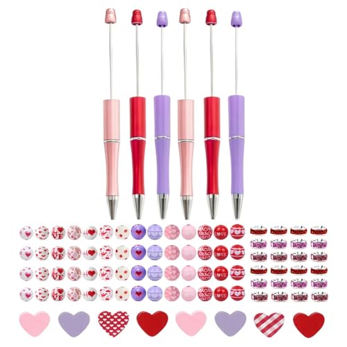 Fnfhsa 6 Stück Perlenstifte zum Valentinstag, Geschenk, DIY-Kugelschreiber, Büro, Geburtstagsgeschenke, Kugelschreiber, Gelschreiber Fnfhsa 6 Stück Perlenstifte zum Valentinstag, Geschenk, DIY-Kugelschreiber, Büro, Geburtstagsgeschenke, Kugelschreiber, Gelschreiber von Fnfhsa