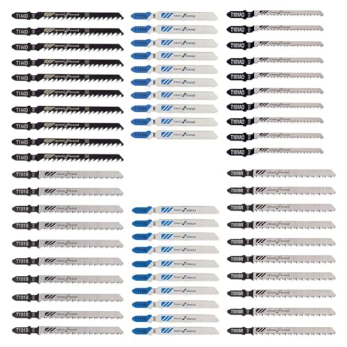 Fnfhsa 60-Teiliges Stichsägeblatt-Set zum Schneiden Von, Kunststoff und Metall, T-Schaft-Stichsägeblätter, Mehrzweck-Ersatzset Fnfhsa 60-Teiliges Stichsägeblatt-Set zum Schneiden Von, Kunststoff und Metall, T-Schaft-Stichsägeblätter, Mehrzweck-Ersatzset von Fnfhsa