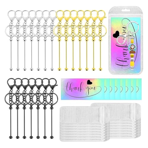 Fnfhsa 63-Teiliges Set mit Wiederverschließbaren Schlüsselanhänger-Stangen zum Anfertigen Von Schlüsselanhängern zum Selbermachen Von Anhängern und Schmuck Fnfhsa 63-Teiliges Set mit Wiederverschließbaren Schlüsselanhänger-Stangen zum Anfertigen Von Schlüsselanhängern zum Selbermachen Von Anhängern und Schmuck von Fnfhsa
