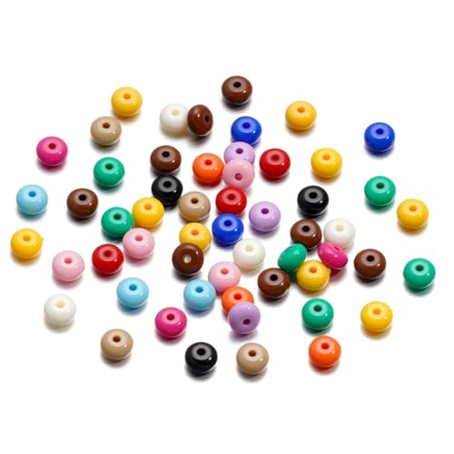 Fnfhsa 750 Stück Flache Acrylperlen Zur Schmuckherstellung - 4,5 X 8 mm/Öffnung 2 mm Fnfhsa 750 Stück Flache Acrylperlen Zur Schmuckherstellung - 4,5 X 8 mm/Öffnung 2 mm von Fnfhsa