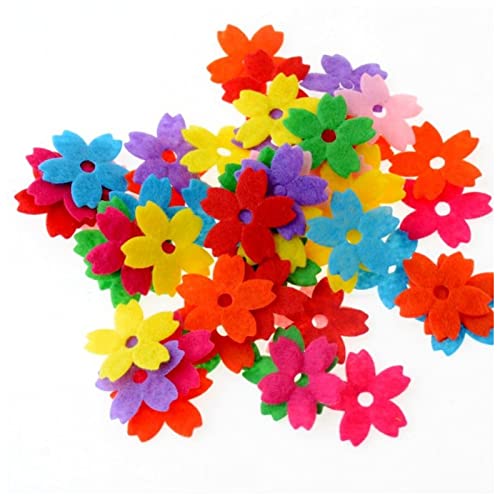FnnEmg Bügelflicken 100 Teile/los Zufällige Mischfarbe Multi-Shapes Filz-Patch-Applique Filz Scrapbooking-Aufkleber DIY. Filzkissen Flicken Zum Aufbügeln (Size : J3491 21x21mm) von FnnEmg