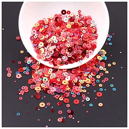 Konfetti 2500 teile / sack Multi Größe 2mm 3mm 4mm flache runde lose pailletten mischen transparent matte farben pailletten paillettes for hochzeit konfetti Oblique unique konfetti ( Color : Mix Red , Konfetti 2500 teile / sack Multi Größe 2mm 3mm 4mm flache runde lose pailletten mischen transparent matte farben pailletten paillettes for hochzeit konfetti Oblique unique konfetti ( Color : Mix Red , von FnnEmg