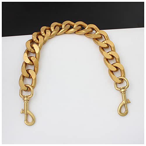 Schulterriemen 1-5 Stücke 30-120 cm 34x25mm Übergröße Bordkette Ins Hot Light Alumium Damen Geldbörse Tasche Schultergurte Satin Goldketten Verstellbar Schulterriemen ( Color : Satin gold , Size : 120 von FnnEmg