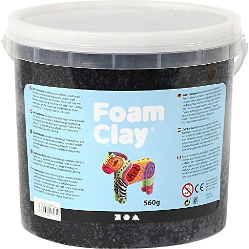 Foam Clay® selbsthärtende Modelliermasse, Schwarz, 560 g von Foam Clay