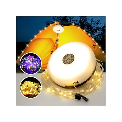 Fobekit Aufrollbare Camping Lichterkette,10M mit 8 Modi, USB-Lade Lichterkette für Camping, Radfahren, Wandern und Outdoor-Dekoration Fobekit Aufrollbare Camping Lichterkette,10M mit 8 Modi, USB-Lade Lichterkette für Camping, Radfahren, Wandern und Outdoor-Dekoration von Fobekit