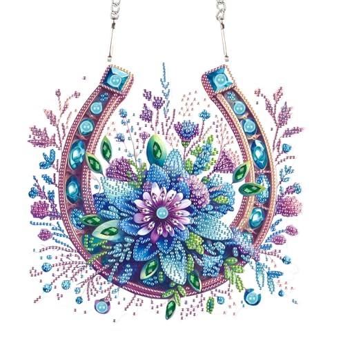 Focart 5D DIY Acryl spezielle geformte Diamanten Malerei hängende Anhänger Kits, Kranz Diamant Kunst hängende Fenster Anhänger Ornament für Heimdekoration und Geschenk Focart 5D DIY Acryl spezielle geformte Diamanten Malerei hängende Anhänger Kits, Kranz Diamant Kunst hängende Fenster Anhänger Ornament für Heimdekoration und Geschenk von Focart