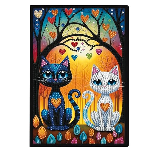 Focart DIY Diamond Painting Notebook Kit, Theme of Pets, Special Shaped Diamond Art Notebook Journal Sketchbook for Writing & Drawing Focart DIY Diamond Painting Notebook Kit, Theme of Pets, Special Shaped Diamond Art Notebook Journal Sketchbook for Writing & Drawing von Focart