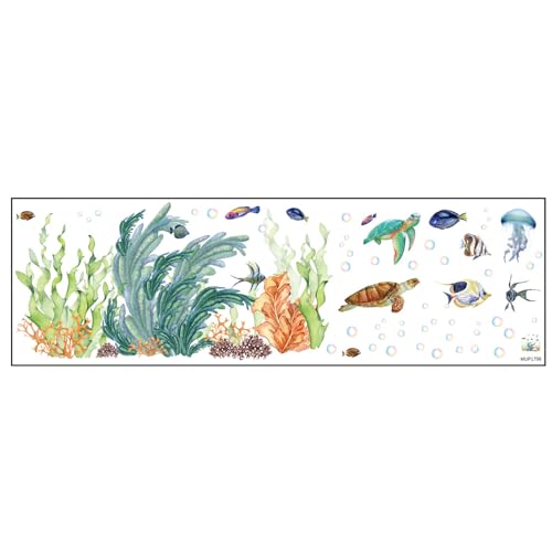 Focenat 2 Blatt Wandtattoo Unter dem Meer, Wandaufkleber Fische, Wandsticker Ozean, Wandtattoo Meeresschildkröte, Korallen Wandsticker Wandtattoo Qualle, Seetang Wandtattoo,Wand Deko Kinder zimmer Bad Focenat 2 Blatt Wandtattoo Unter dem Meer, Wandaufkleber Fische, Wandsticker Ozean, Wandtattoo Meeresschildkröte, Korallen Wandsticker Wandtattoo Qualle, Seetang Wandtattoo,Wand Deko Kinder zimmer Bad von Focenat